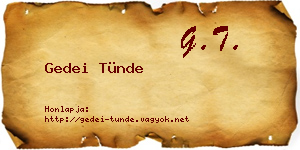 Gedei Tünde névjegykártya